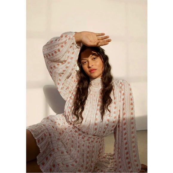 ANTHROPOLOGIE • LET ME BE • MOCK NECK SHEER MINI DRESS NWT - Picture 4 of 10